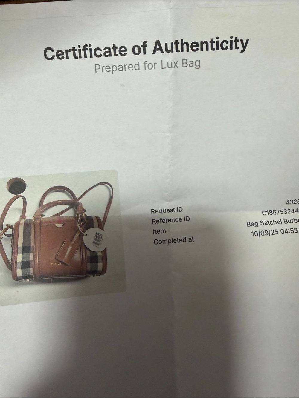 Burberry Alchester Tan Leather & Classic Check bowling bag - Picture 9 of 12